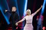  skuespiller Skuespilleren Albert Rosin Harsom på dansegulvet med Jenna Bagge