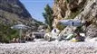 strandgæster på Ahata-stranden på den græske ø Karpathos
