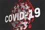 Corona-symbol med teksten Covid-19