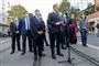 Den franske præsident Emmanuel Macron på gaden i Nice