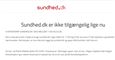 Screendump af fejlmeddelelsen på sundhed. dk