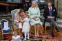 Her ses prinsesse Madeleine ved sin nevø prins Oscars dåb. Til højre ses kronprins Frederik, som er gudfar til kronprinsesse Victorias nu fireårige søn. (Arkivfoto)