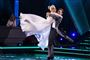 Sara Bro med partner Morten Kjeldgaard på dansegulvet