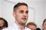 Veganerpartiets partileder Henrik Vindfeldt på pressemøde