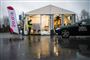 En drive-in smittestation i Stockholm med en taxi uden foran