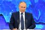Vladimir Putin på talerstolen. 