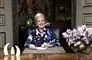 Dronning Margrethe under nytårstalen i 2020.