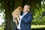 Lars Løkke med hund 