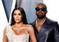 Portræt af Kim Kardashian og Kanye West