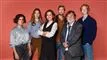 Seks af skuespillerne fra "Borgen" med Sidse Babett Knudsen i midten