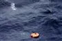 Vendoverfladen over det stred, "Estonia" sank.