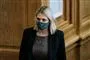 Trine Bramsen i Folketinget med mundbind