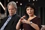 Susanne Bier med Hugh Grant ved siden af