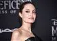 Nærbillede af hollywood-skuespilleren Angelina Jolie. 