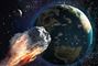 En asteroide med ild i på vej mod Jorden