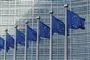 syv Eu-flag blafrer i vinden