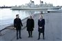 Jeppe Kofod, Tine Bramsen og Anne H. Steffensen på kajen