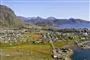 byen narsaq i Grøndland set fra luften