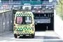 En ambulance set bagfra på vej til Rigshospitalet.
