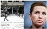 Billede af Mette F og et billede af krigshærget Damaskus