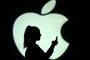 Et Apple-logo med en silhouet indeni