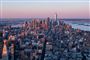 Udsigt udover New York med de forskellige velkendte højhuse.