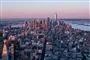 Udsigt udover New York med de forskellige velkendte højhuse.