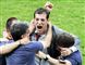Kroatiens træner, Slaven Bilic, jublede, som havde han selv scoret, da hans hold kom foran 1-0. AP/Paul White 