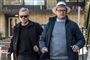 casper christensen og frank hvam under filmoptagelser