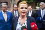 Inger Støjberg interviewes af pressen