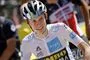 En glad cykelrytter