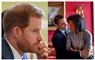En trist prins Harry og to glade mørke mennesker ved siden af