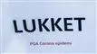 skilt med lukket