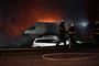 Masser af flammer og en brandmand
