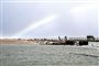 regnbue ved stranden i Vorupør
