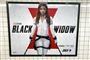 en plakat med Scarlett Johanneson og logo bagved
