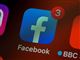 telefon med facebook logo 