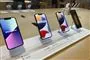 apple telefoner på række