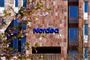 En facade med Nordea på