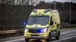 En ambulance med udrykning