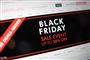 et skilt med Black Friday på