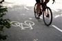 cyklist på vej