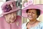 sammensat billede af dronning elizabeth og den nye præsident på barbados Sandra Mason