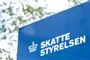 Et skilt med skattestyrelsen