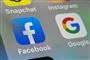 Google og FB-ikoner på tlf