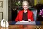 Dronning Margrethe smiler 