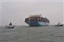 Grundstødt containerskib fra Mærsk er trukket fri