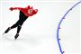 en speedskater på isen