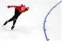 en speedskater på isen