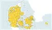 Danmarkskort med varsel